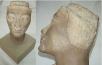 Maska královny Nefertiti, 1964, originál B. Forman