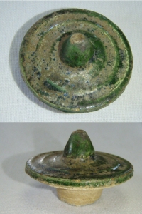 Víčko, zelená keramika
