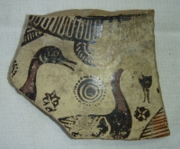 Střep s vyobrazením ptactva, Řecko