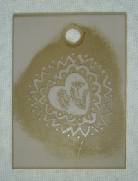 Přívěsek ze skla květiny v srdci