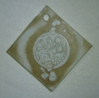 Přívěsek ze skla český lev