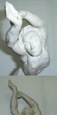 Mužský akt, chybí sokl, originál B.Forman