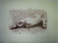 Akt, osoba ležící na boku, originál B. Forman, 1947