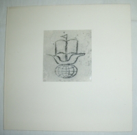 Loď s atlasem, šedočerná, originál B. Forman