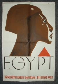 Plakát: Egypt, Náprstkovo muzeum, 1949, originál B. Forman