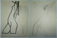 Akty – oboustranný obraz, originál B. Forman, 1961