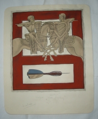 Obraz na krabici pro hru šipky