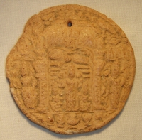 Keramický medailonek, ranná Indie